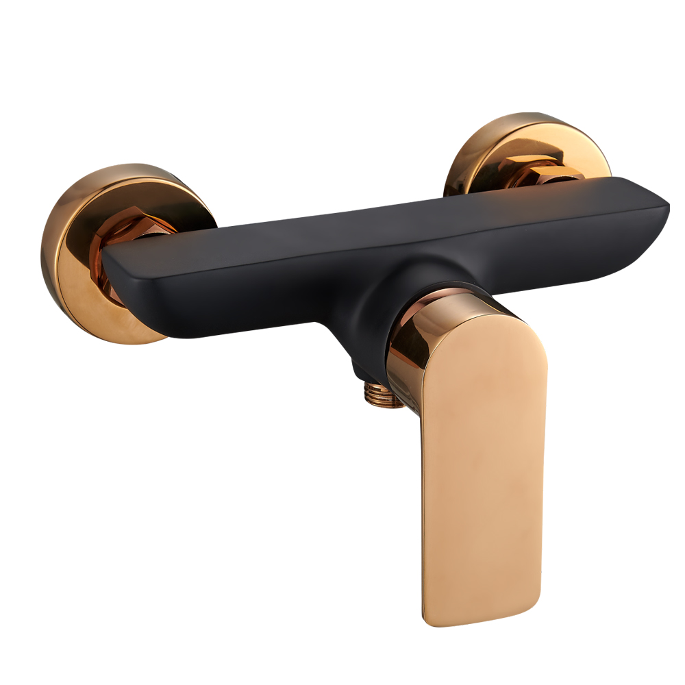 블랙 골드 벽걸이 샤워 꼭지