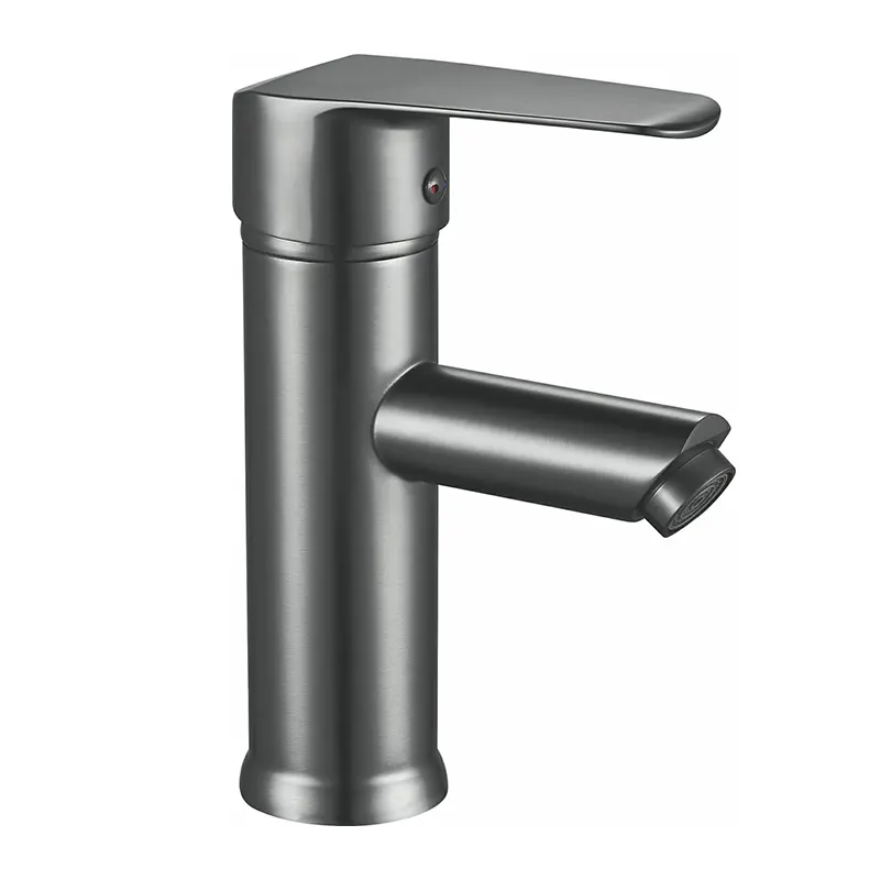 건메탈 그레이 세면대 수도꼭지