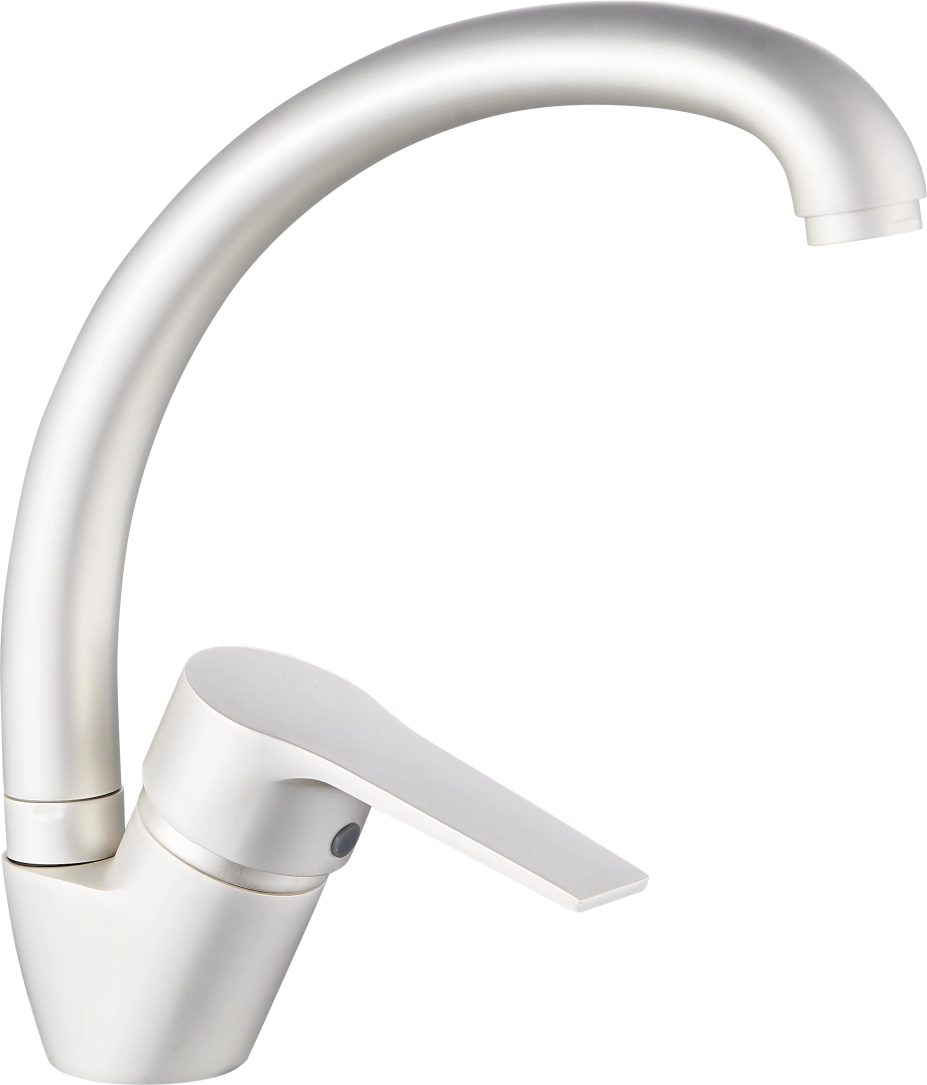 매트 화이트 상업용 주방 수도꼭지