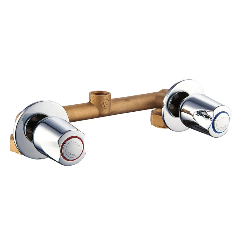 벽걸이 형 숨겨진 이중 제어 샤워 수전